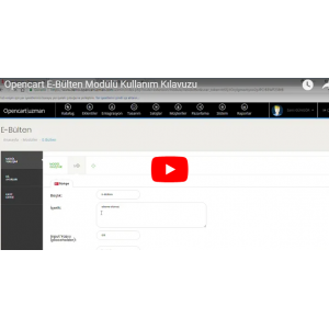 OpencartUzman E-Bülten Modülü