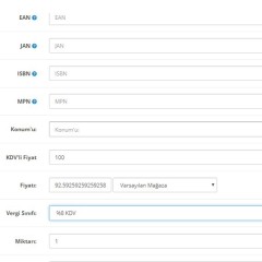 Opencart KDV Dahil Fiyat Gir Modülü