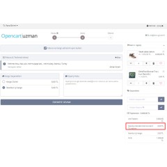 Opencart Ek Ücret & İndirim Modülü