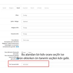 Opencart Ön Tanımlı KDV Modülü