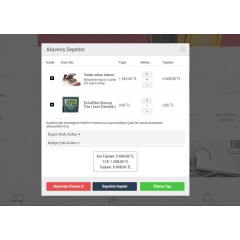 Opencart Sepet Modülü