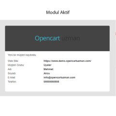 Opencart Tasarımlı Mailler Modülü