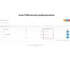 Opencart TCMB Kur Modülü