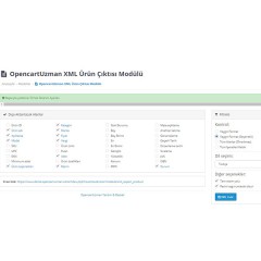 Opencart XML Çıktısı Modülü