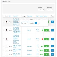 Opencart Hızlı Ürün Düzenleme Modülü